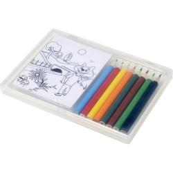 Set à dessin de 8 crayons de couleur et 20 feuilles