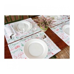 Set de table en papier blanc (le mille)