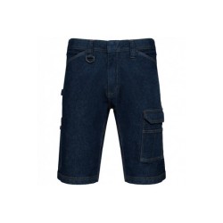 Bermuda denim multipoches homme