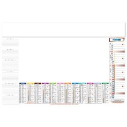 Sous main avec feuillets variables tous les 2 feuillets annuel