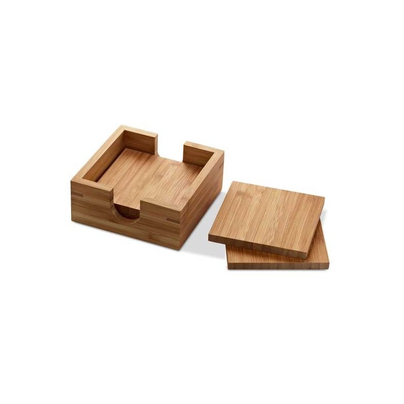 Set de 4 dessous de verre en bambou