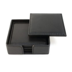 Set de 4 sous-verre en cuir