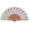 Eventail en bois naturel avec toile tissu