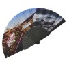 Eventail en plastique avec toile tissu