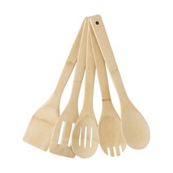 Set de 5 ustensiles bambou
