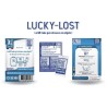 Pack LUCKY-LOST 2 QR Codes adhésif et 1 badge PVC offert