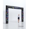 Petite arche gonflable noire  4,5 x 3,2m - Impression sur Velcro