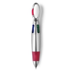 Stylo 4 couleurs avec mousqueton