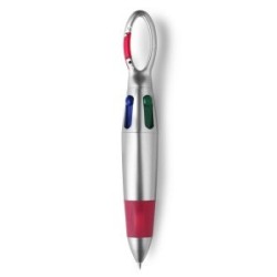 Stylo 4 couleurs avec mousqueton