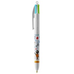 Stylo Bic 4 couleurs fashion avec tour de cou