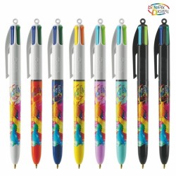 Stylo Bic 4 couleurs fashion avec tour de cou