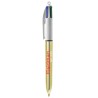 Stylo bic 4 couleurs bille brillant (shine) avec tour de cou