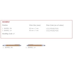  Stylo à bille bambou avec stylet tactile