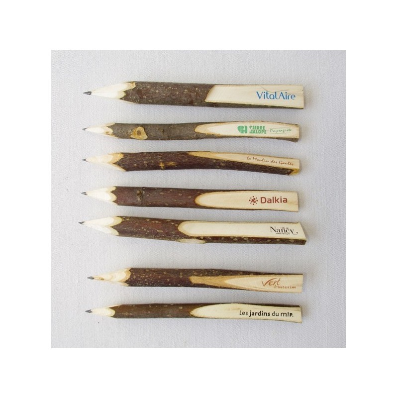 Stylo ou crayon bois brut - petit modèle - Mine graphite ou bille 