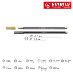 Feutre métallisé Stabilo Pen 68 Metallic