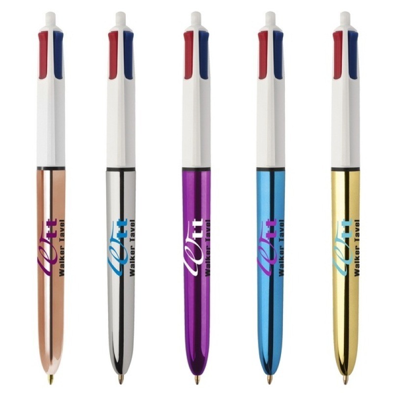 Stylo 4 couleurs corps Shiny de Bic