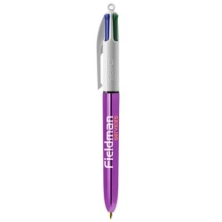 Stylo 4 couleurs corps Shiny de Bic
