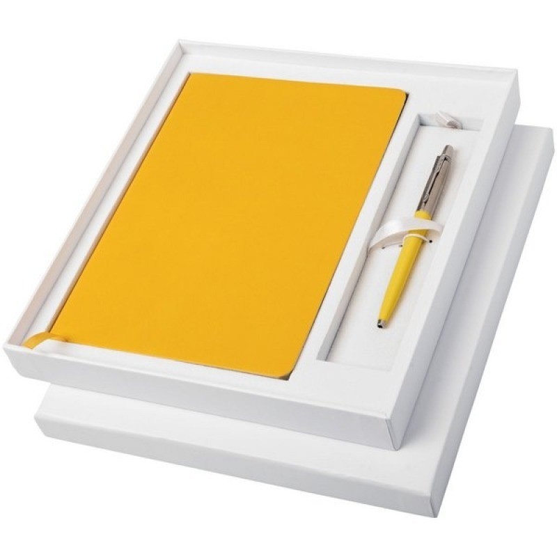 Parure-cadeau avec cahier classic et stylo parker