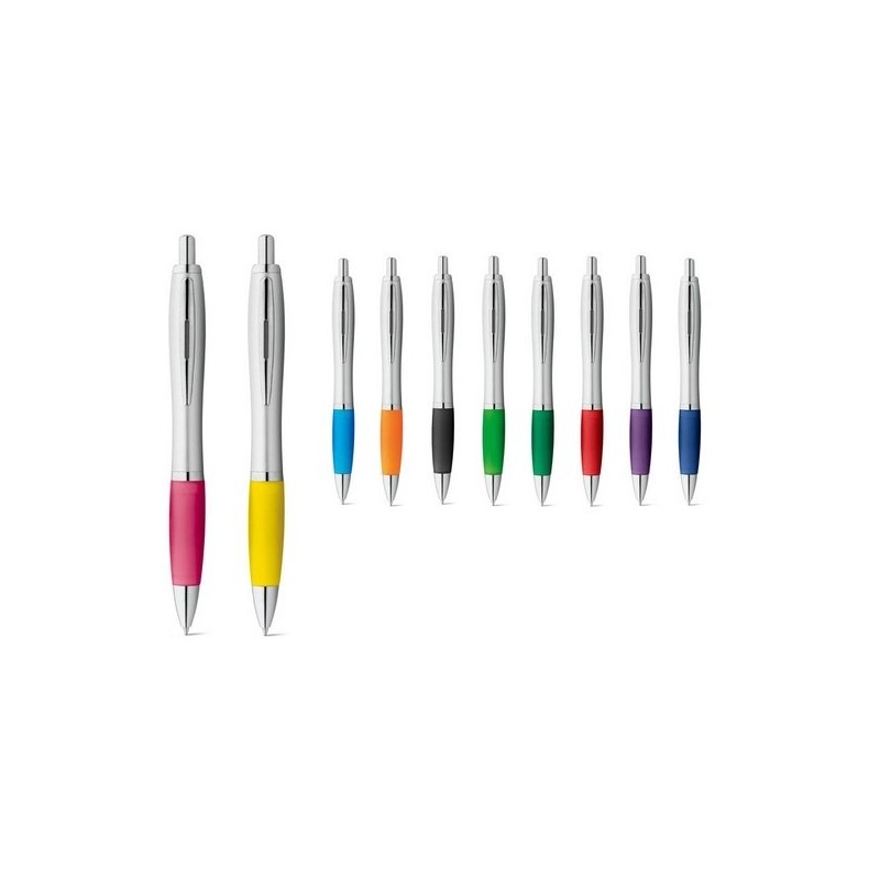 Stylo clip en métal et grip de couleur