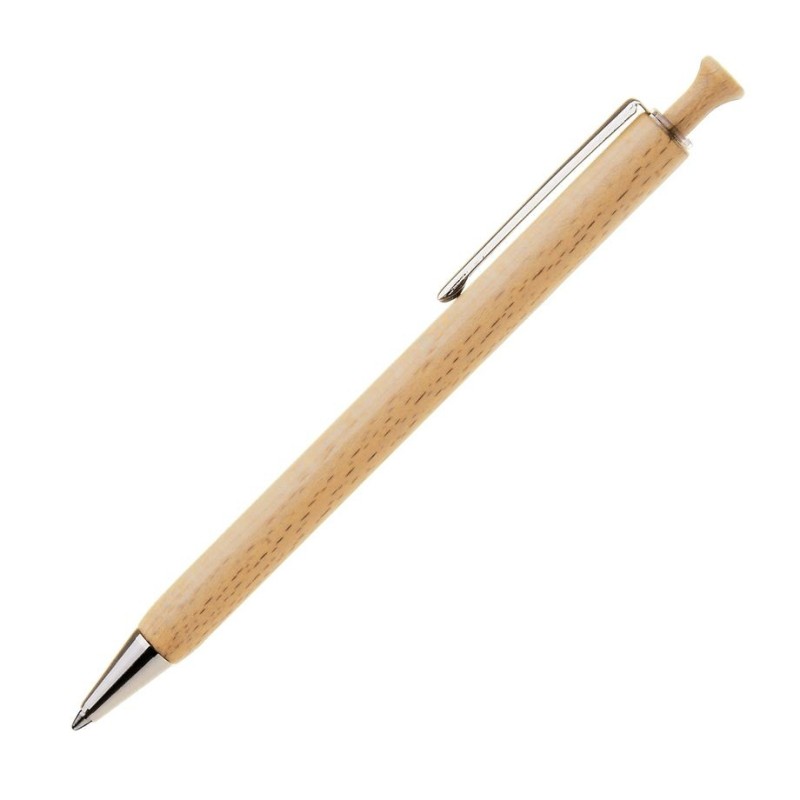Stylo en bois et clip brillant