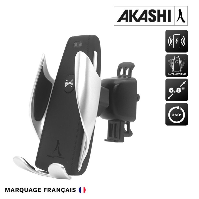 KONTAKUTO - Support Voiture Automatique avec Charge Sans Fil Rapide 15W
