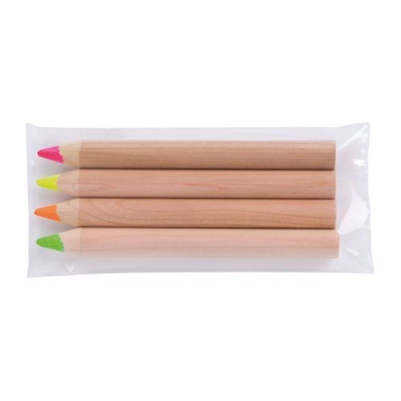 SACHET 4 SURLIGNEURS NAT 8,7cm