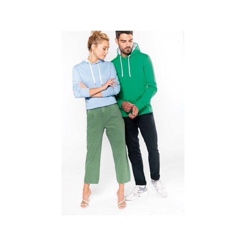 Sweat-shirt à capuche contrasté