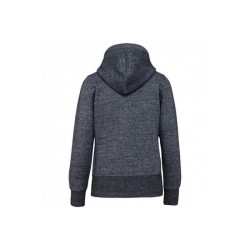 Sweat-shirt vintage zippé à capuche femme