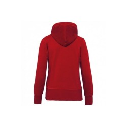 Sweat-shirt vintage zippé à capuche femme