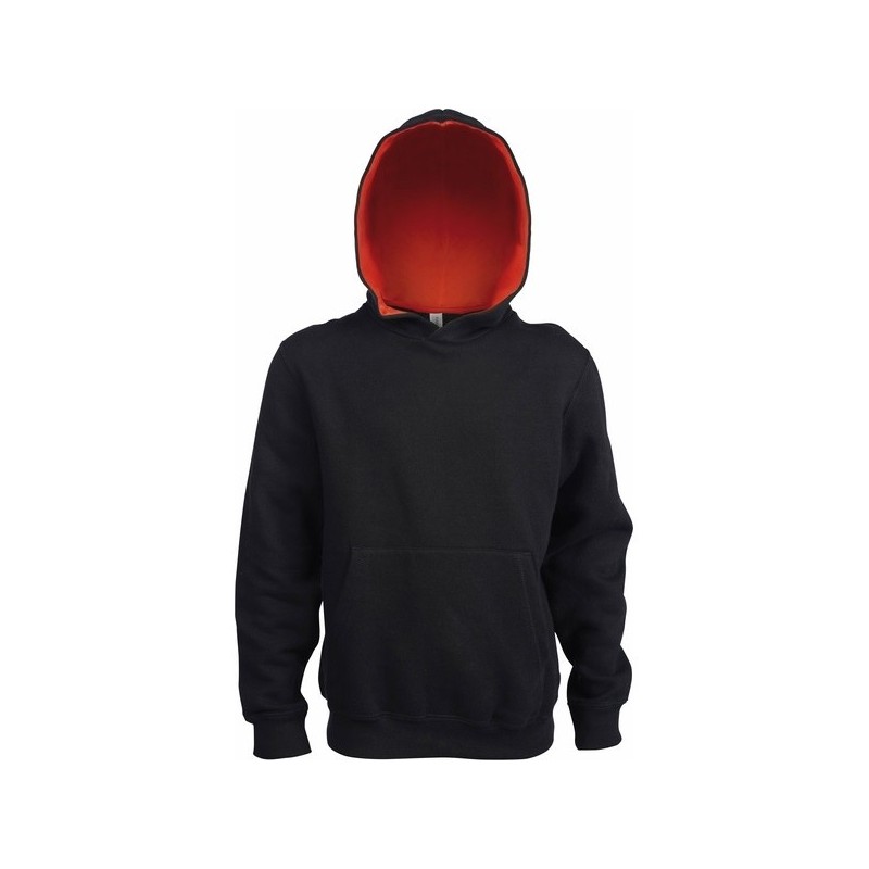 Sweat-Shirt Capuche Contrastée Enfant Kariban