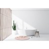 Tapis de bain rond quadri