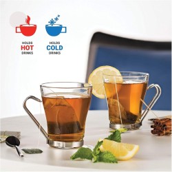 Tasse en verre 22 cl avec armature