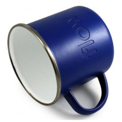 Mug émaillé avec marquage en creux