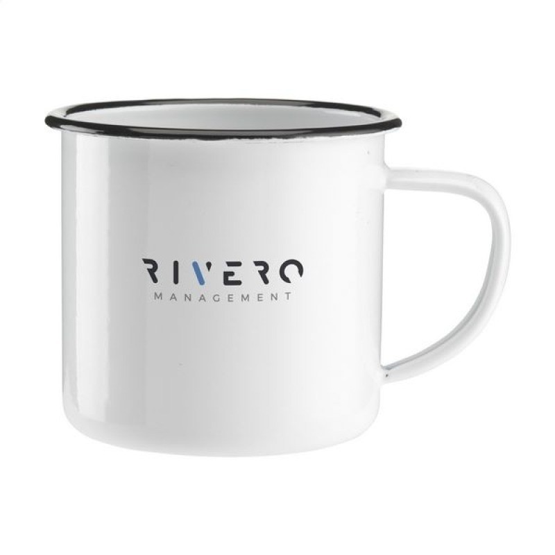 Mug émaillé rétro en métal 350 ml