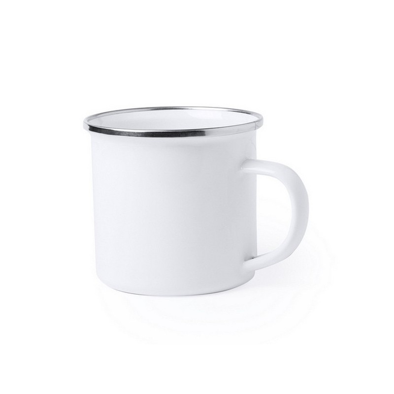 Tasse métal émaillée retro 380 ml