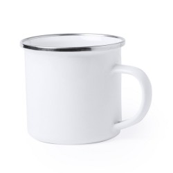 Tasse métal émaillée retro 380 ml