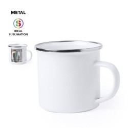 Tasse métal émaillée retro 380 ml
