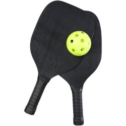 Jeu de raquettes en bois dans une pochette filet