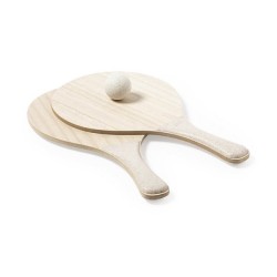 Raquette Plage en bois et canne de blé