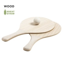 Raquette Plage en bois et canne de blé
