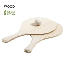 Raquette Plage en bois et canne de blé