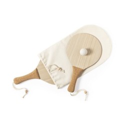 Raquettes de plage en bois