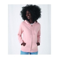 B&C Organic Zipped Hood /Women - Sweat capuche zippé organique femme - Blanc
