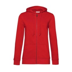 B&C Organic Zipped Hood /Women - Sweat capuche zippé organique femme - Blanc