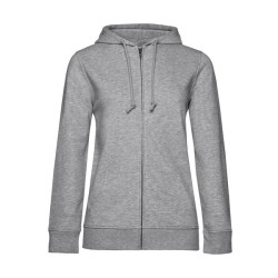 B&C Organic Zipped Hood /Women - Sweat capuche zippé organique femme - Blanc
