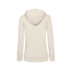 B&C Organic Zipped Hood /Women - Sweat capuche zippé organique femme - Blanc