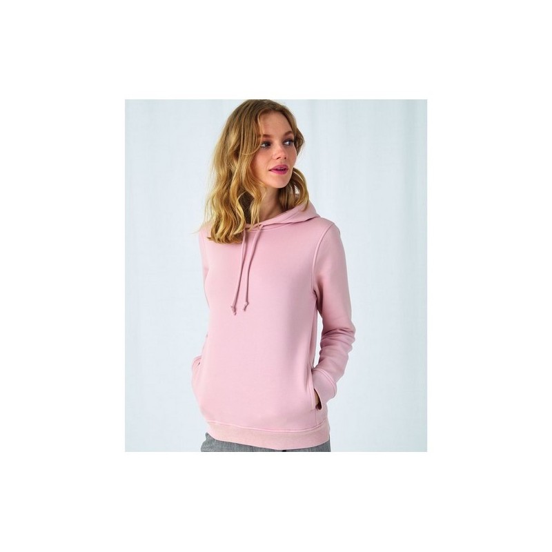 B&C Organic Hooded /Women - Sweat capuche organique femme - Blanc