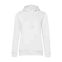 B&C Organic Hooded /Women - Sweat capuche organique femme - Blanc