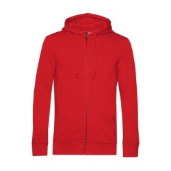B&C Organic Zipped Hood - Sweat capuche zippé organique - Blanc