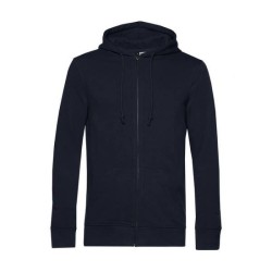 B&C Organic Zipped Hood - Sweat capuche zippé organique - Blanc